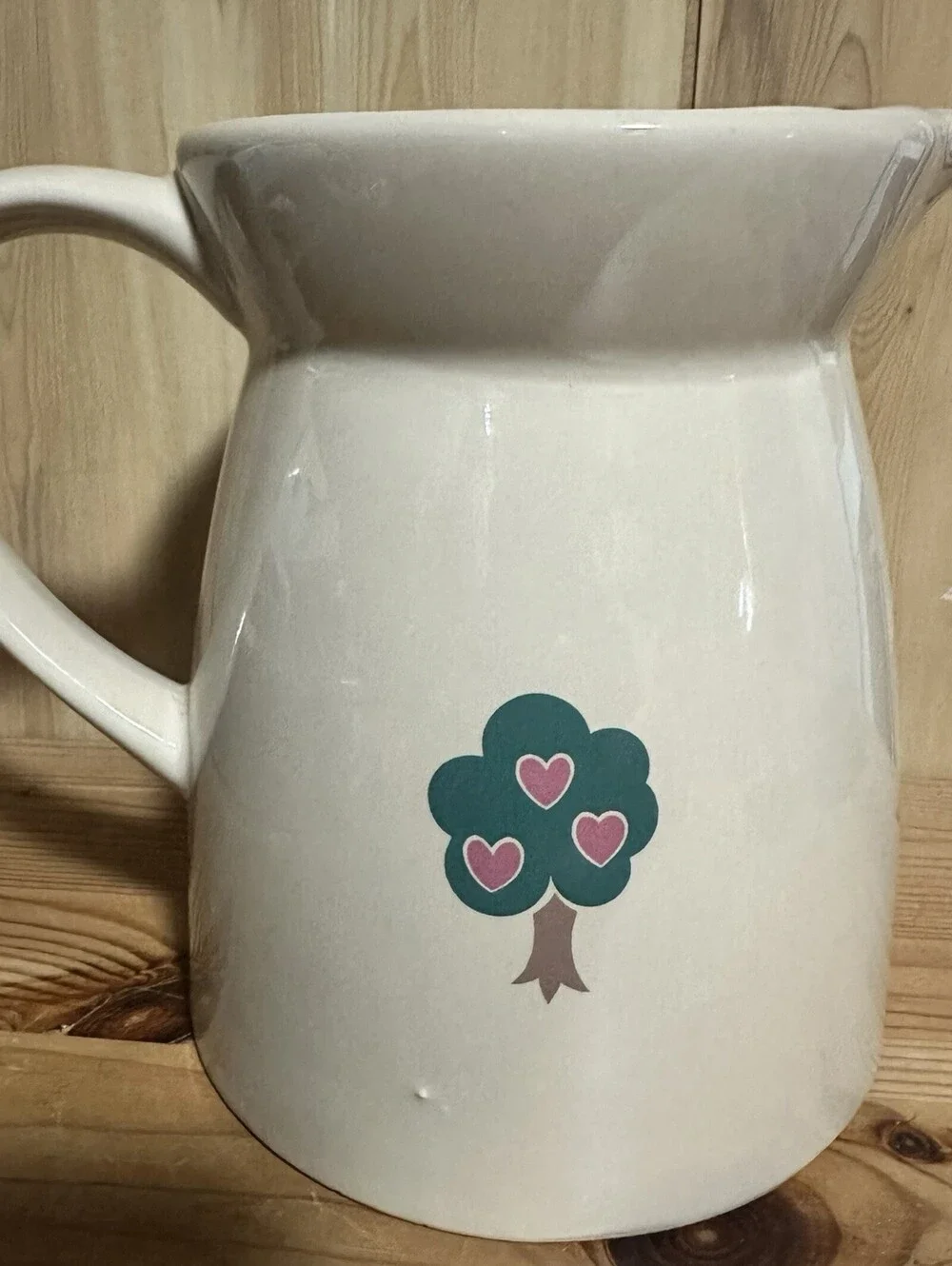 Vintage 80’s  Pitcher Farm House Kitsch Cottage Dog Cat Flower Pot Vermillion 6”